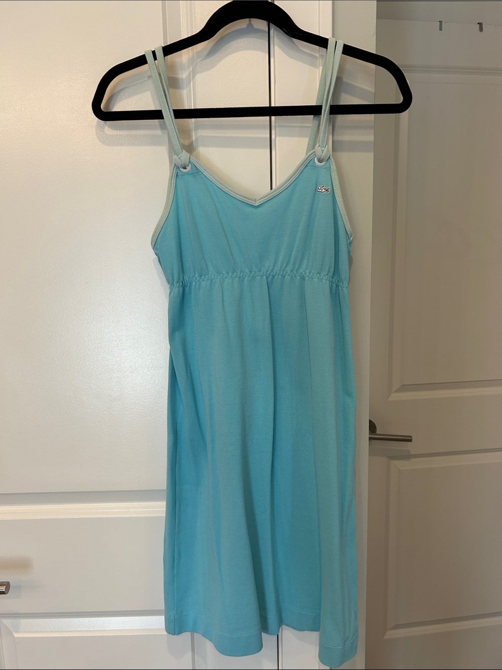 Lacoste Light Blue Mini Dress with Mint Trim